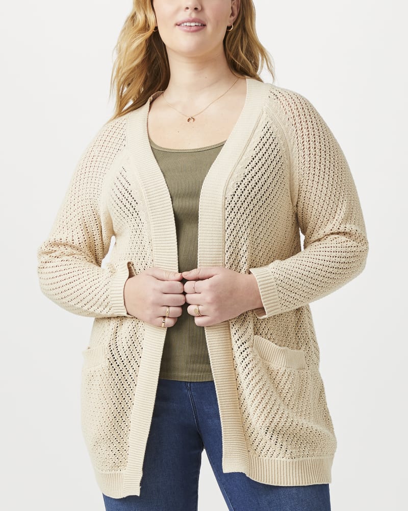 Plus size beige hot sale cardigan